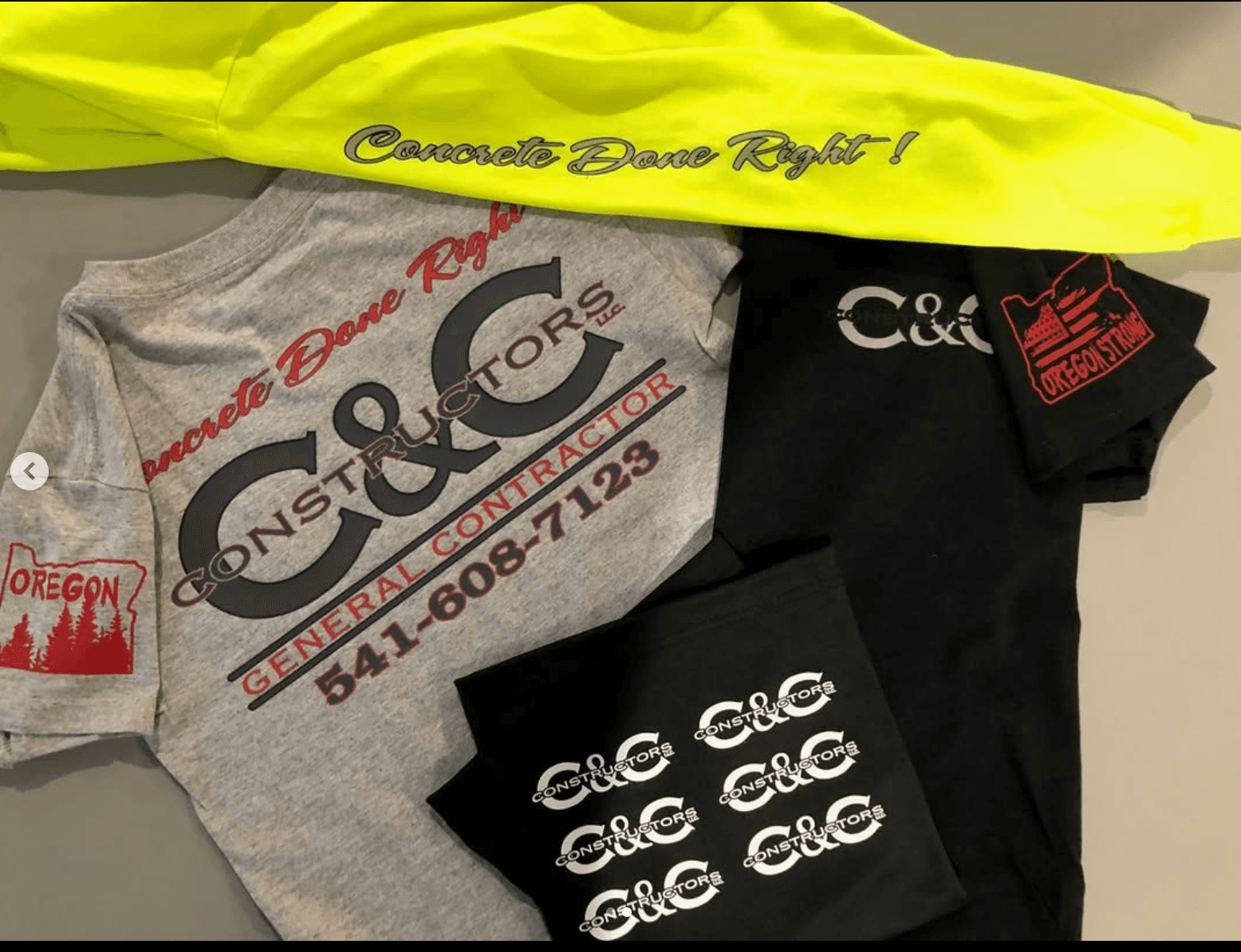 Custom screen printed business shirts for C&C