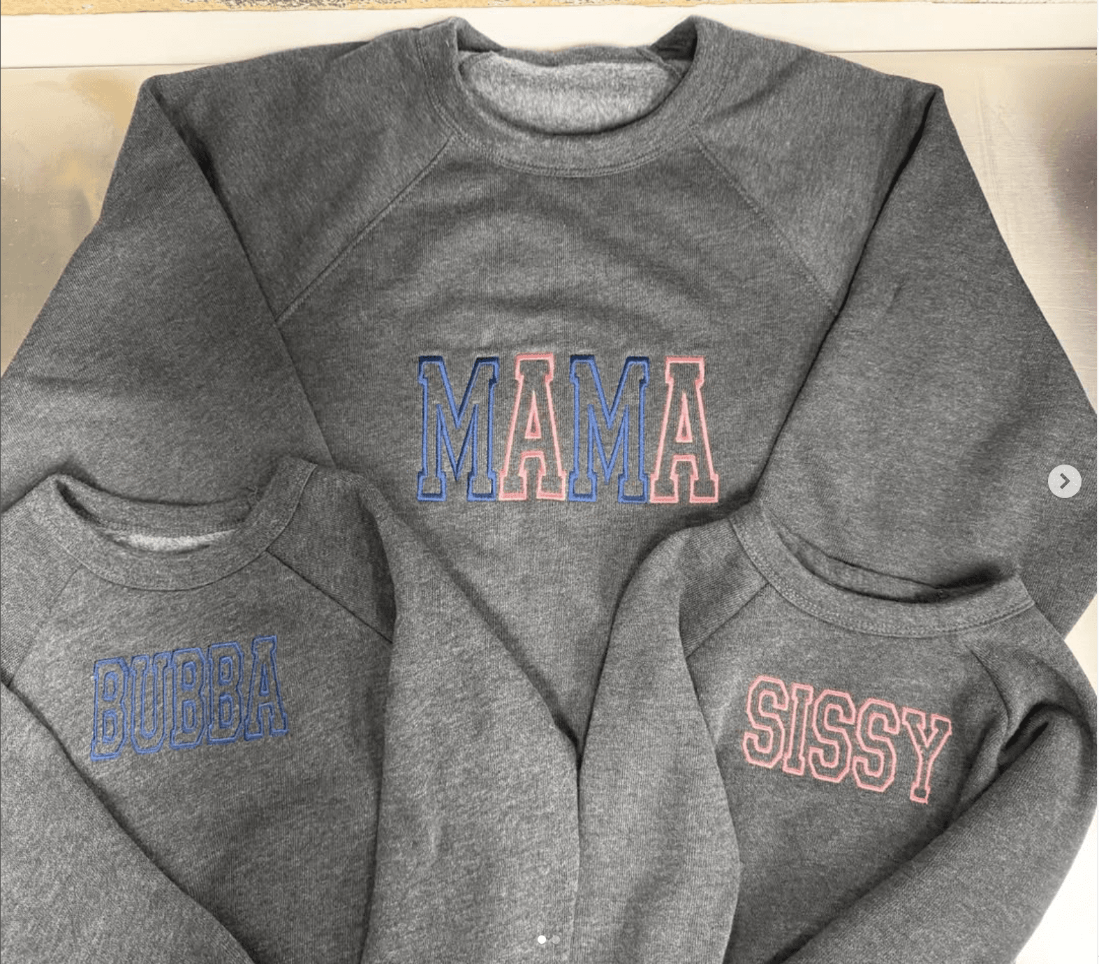 Custom embroidered mama sweater